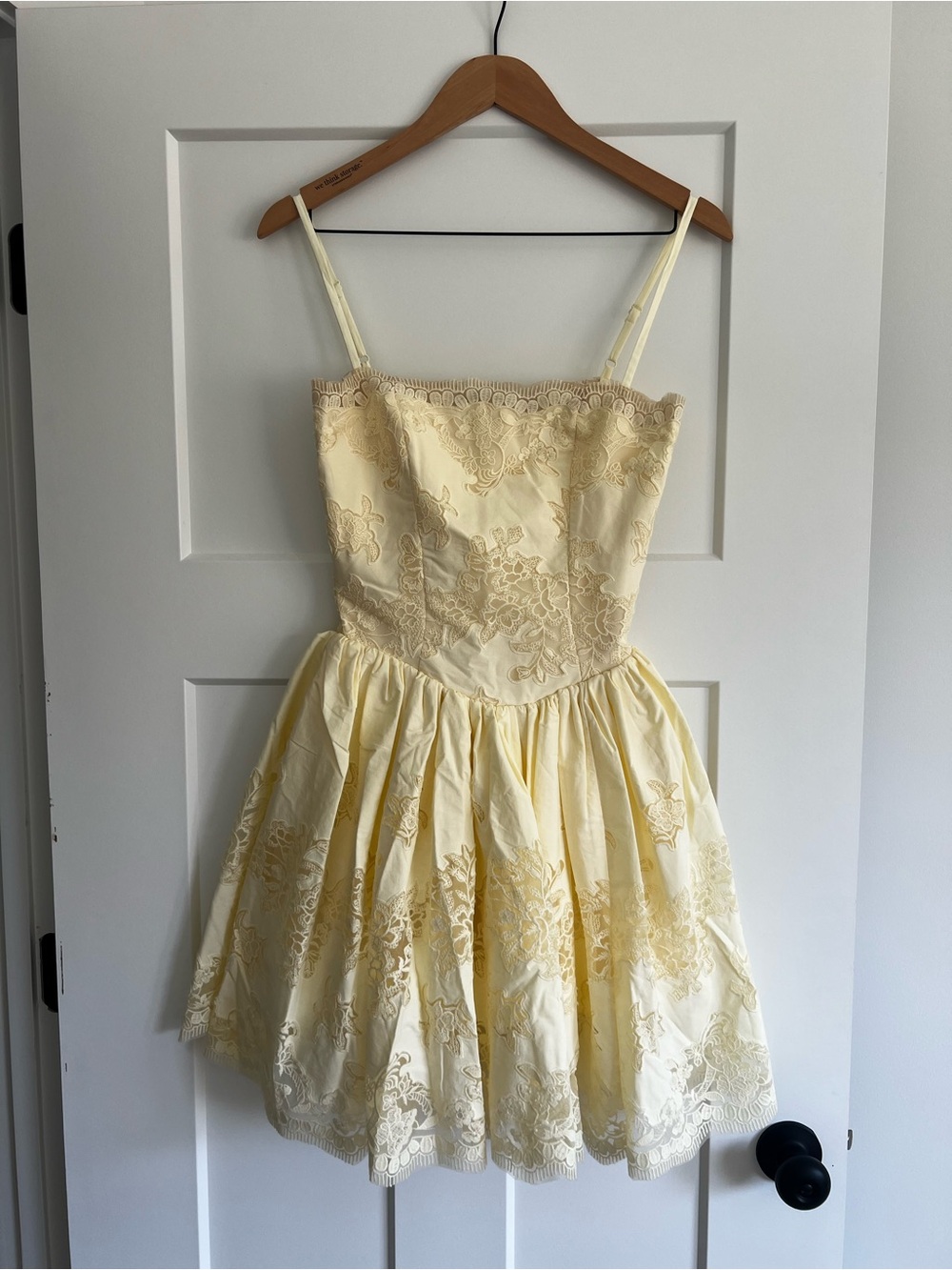 House of CB CHLOE
Lemon Custom Lace Cotton Broderie Anglaise Mini Dress